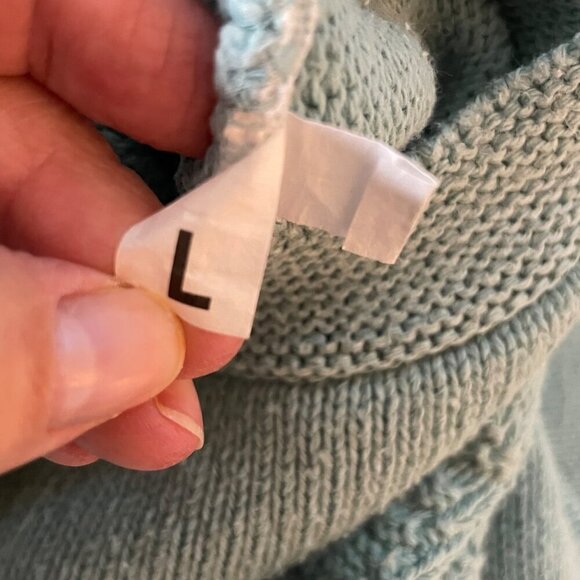 Vintage 80’s Cascade Blues Sweater Light Blue Quilt Print Women’s Size Large - Picture 4 of 9